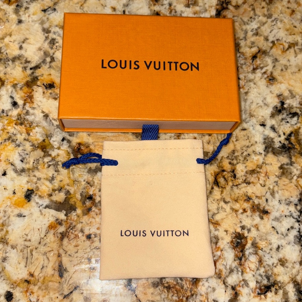 Louis Vuitton small goods packaging box and velvet jewelry pouch